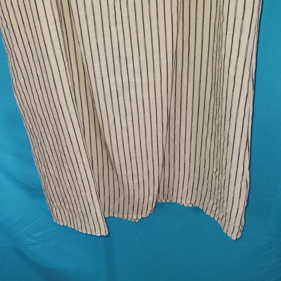 THML Womens XS Sleeveless Striped Dress With Embroidered Blue Chevron Neckline - Picture 9 of 10